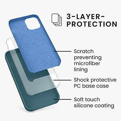 kwmobile Case Compatible with Apple iPhone 12 mini Case - TPU Silicone Phone Cover with Soft Finish - Teal Matte - color: teal matte, size: iPhone 12 mini