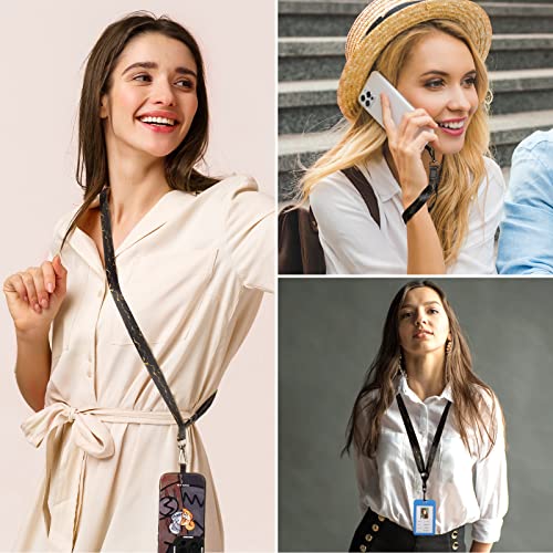 Phone Lanyards, Wrist Lanyards, Adjustable Neck Strap Black Gold - color: Black Gold
