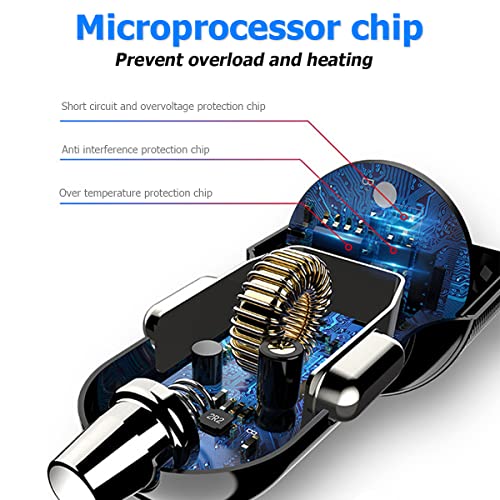 2Pack USB C Car Fast Charger, PD 38W 3.1A 2 Port Auto Quick Charger Adapter, Aluminum Metal Body Vehicle Fast Charging, Car Interior Accessories Fits for iPhone, Samsung Galaxy, and More