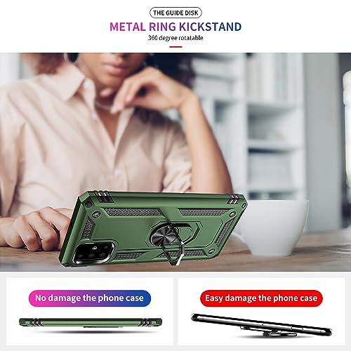 Samsung A71 5G Case, A71 5G Phone Case with Screen Protector, Military Grade Protective Cases with Ring for Samsung Galaxy A71 5G (Military Green) - color: Military Green galaxy a71 5g phone case
