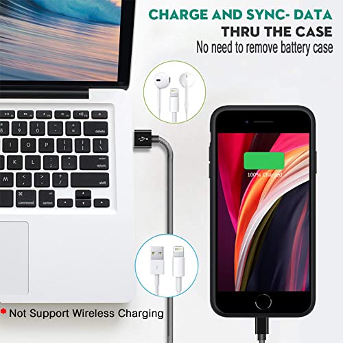 Battery Case for iPhone 8/7/6S/6/SE 2020/SE 3, 10000mAh Portable Rechargeable Protective Charging Case Compatible with iPhone 8/7/6S/6/SE 2020/SE 2022 (4.7 inch) Extended Battery Charger Case (Black) - size: iPhone 6/6S/7/8/SE2/SE3