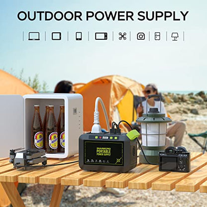MARBERO Portable Power Station 88Wh, 120W Surge, Solar Generator 24,000mAh - color: Green