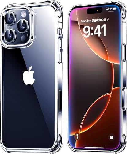 Mkeke for iPhone 16 Pro Max Case Clear [Not-Yellowing] [Military-Grade Drop Protection] Shockproof Protective Clear iPhone 16 Pro Max Case Phone Bumper case for Apple 6.9 inch 2024 - size: for iPhone 16 Pro Max Case 6.9"