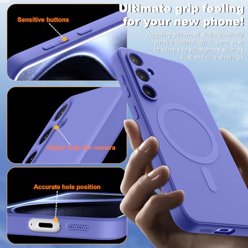 for Galaxy A16 5G Case,Magnetic,Wireless Charging,Slim Purple - color: Purple
