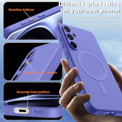 for Galaxy A16 5G Case,Magnetic,Wireless Charging,Slim Purple - color: Purple