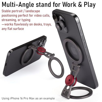 Magnetic Phone Stand & Fidget Spinner Combo for MagSafe iPhone 12‑17
