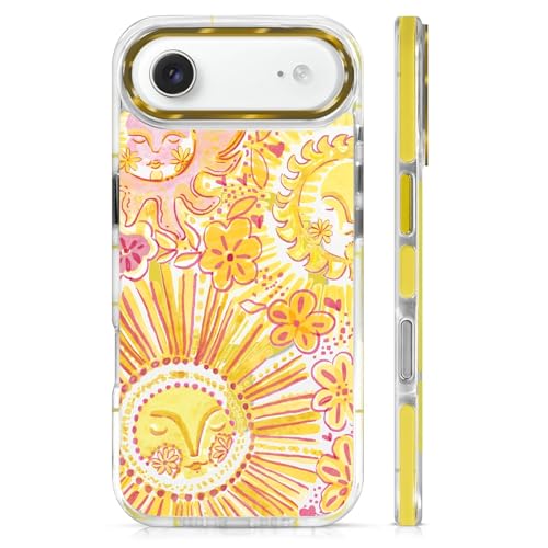 Clear Magnetic Case for iPhone 17 Air, Slim Anti-Yellow Transparent Cover, Military Grade Protection, Phone Cases for iPhone 17 Air, Retro Sun - color: A-Retro Sun, size: Iphone 17 Air