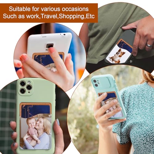 24 Pack Sublimation Blank Phone Wallet,White PU Leather Card Holder,Stick On Credit Card Holder for Most Cell Phones