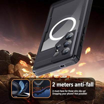 Waterproof Phone Case for Samsung Galaxy S26 Ultra Protective Black - color: Black, size: Samsung Galaxy S26 Ultra