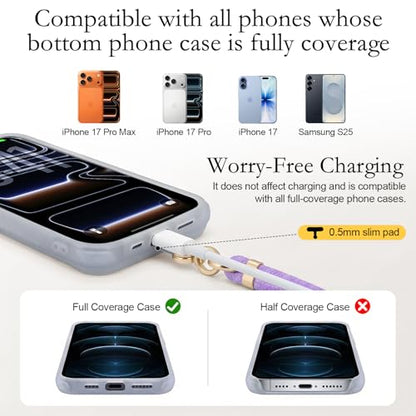 Phone Lanyard Crossbody Adjustable Strap for Travel Outdoor Purple - color: Purple