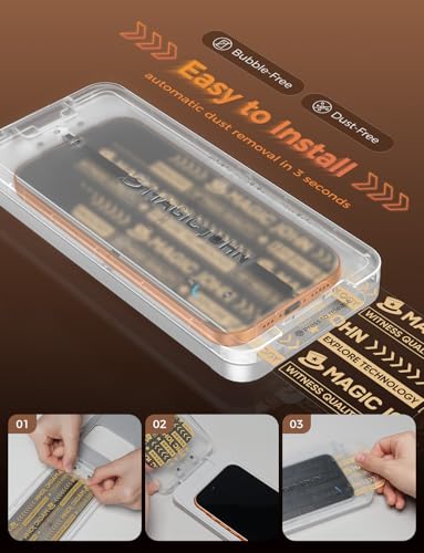 MAGIC JOHN 3rd Gen Upgraded for iPhone 17 Pro Max Privacy Screen Protector - size: iPhone 17 Pro Max 6.9inch