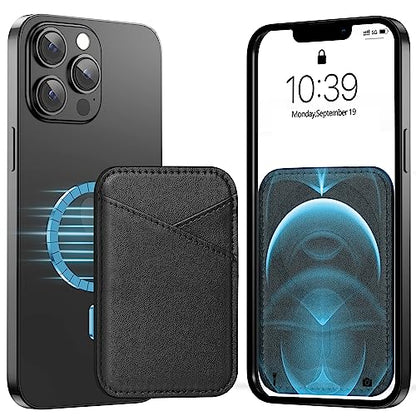 Miroddi for MagSafe Wallet, Ultra-Thin Magnetic Wallet with 2 Card Slots | RFID Blocking, No More Falling, Strongest Magnetic Card Holder for iPhone 17/16/15/14/13/12 Series & Pixel 10 Series, Black - color: Black