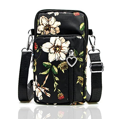 BIAOTIE Lightweight Small Crossbody bags Cell Phone Purses Travel Pouch Shoulder Bag for Women - color: Black Orchid