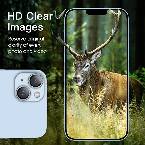 JETech Camera Lens Protector for iPhone 14/14 Plus, Blue, 1 Set - color: Blue