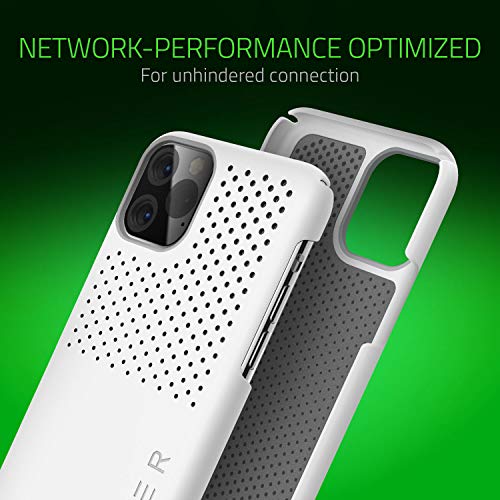 Razer Arctech Slim for iPhone 11 Pro Case: Thermaphene & Venting Performance Cooling - Wireless Charging Compatible - Mercury White - color: Mercury White