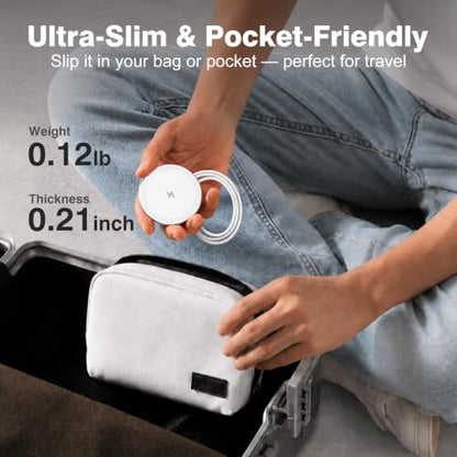 3 Pack Magnetic Wireless Charging Pad Fast Wireless Charger for Apple - color: White*3