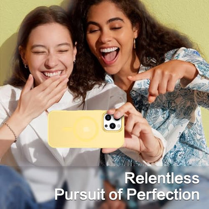 BENTOBEN Magnetic for iPhone 16 Pro Max Case,(Compatible with MagSafe) (Military Grade Drop Protection) Slim Translucent Matte Shockproof with Anti-Fingerprint Phone Case 6.9",Yellow - color: Yellow