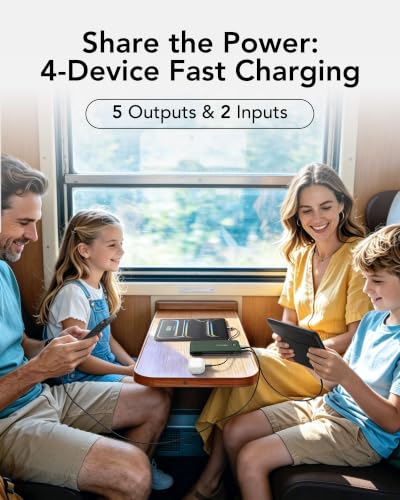 VEEKTOMX Portable Charger with Built-in Cables and AC Wall Plug, 10000mAh - color: Green