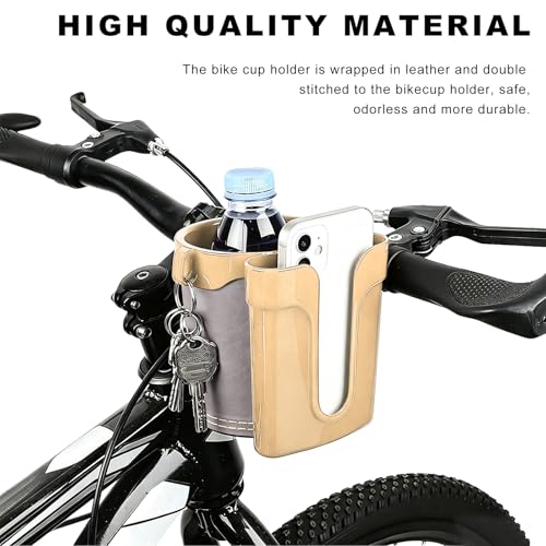 Bike Cup Holder, Bicycle Handlebar Water Bottle Holders with Cell Phone Keys Holder, Universal Drink Bottle Cage for Bike Motorcycle Scooter Stroller Walker Wheelchair (Yellow & Gray) - color: Yellow & Gray