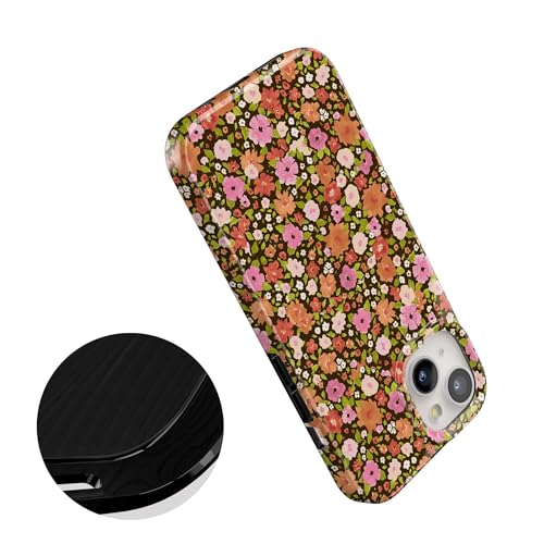 Casely iPhone 15 Plus Case | Rustic Roses | Boho Bouquet | Compatible with MagSafe | Classic Ultra Thin Design - color: Rustic Roses | Boho Bouquet