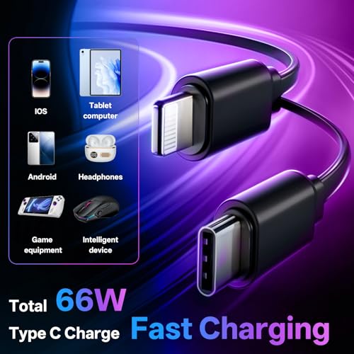 Retractable Car Charger, 4-in-1 Fast Charger with USB-C & USB-A - color: Red Starry Sky Light