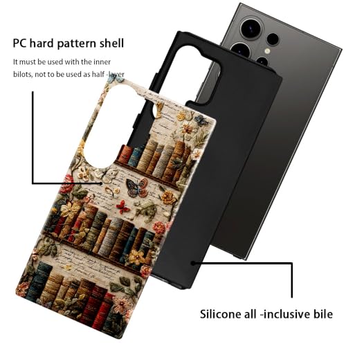 Compatible with Samsung Galaxy S26 Ultra Case,Glossy Case All-Round Protection Shockproof Anti-Scratches TPU Cover,Cases for Man Woman-Antique Bookshelf - color: Antique Bookshelf, size: Galaxy S26 Ultra