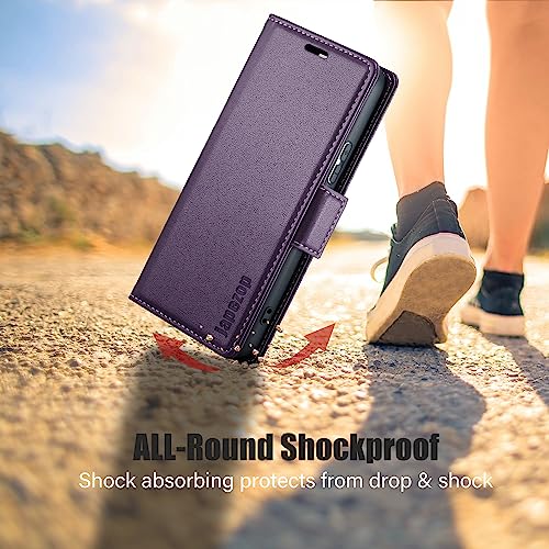 japezop Samsung Galaxy S21 5G Wallet Case with [RFID Blocking],Card Holder Kickstand Magnetic,Soft Leather Flip Case for Samsung Galaxy S21 5G 6.2 Inch (Fashion Purple) - color: Fashion Purple, size: S21 5G 6.2"