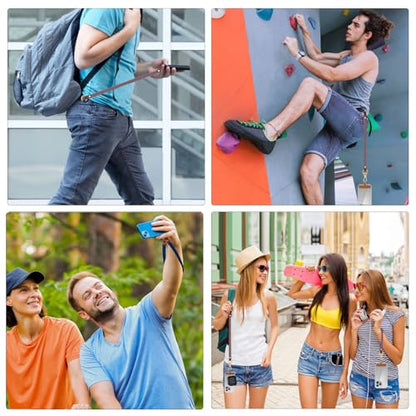 Hovmwey Stretchy Phone Lanyard Tether, 2 Pack Phone Leash Anti-theft Phone Strap for Anti-drop Outdoor Hiking Cycling Climbing Universal for Most Cell Phones, Smoky Violet - color: Smkoy Violet