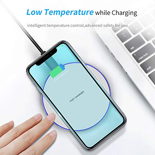 Fast Wireless Charger,25W Wireless Charging Induction Pad for iPhone 18/Duo - color: White