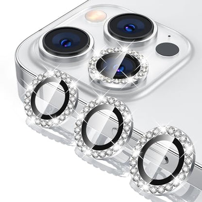 Tensea Bling Camera Lens Protector for iPhone 14 Pro/iPhone 14 Pro Max - color: B-Silver Diamond