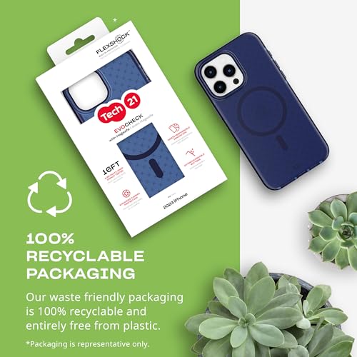 Tech21 Evo Check case for iPhone 15 Pro Max - Compatible with MagSafe - Impact Protection Case - Midnight Blue - color: Midnight Blue, size: iPhone 15 Pro Max
