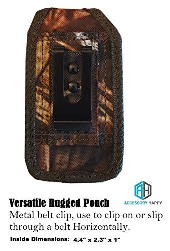 Military Grade Cell Phone Case, Camo Rugged Pouch Holster Nylon Metal Flip Phone Belt Case Fits Kyocera Cadence S2720, DuraXTP, DuraXV LTE, DuraXV Plus, DuraXE, Most Large FLIP Phones & Insulin Pumps - color: Vertical Flip Phone Camo Large