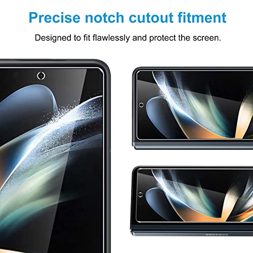 LYWHL 2-Pack for Samsung Galaxy Z Fold 4 Screen Protector, HD Clear Tempered Glass Protector Film for Galaxy Z Fold 4 5G 6.2 Inch, Anti Scratch Bubble Free Case Friendly Easy Install - Transparent - size: Samsung Galaxy Z Fold 4