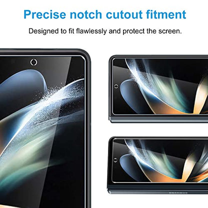 LYWHL 2-Pack for Samsung Galaxy Z Fold 4 Screen Protector, HD Clear Tempered Glass Protector Film for Galaxy Z Fold 4 5G 6.2 Inch, Anti Scratch Bubble Free Case Friendly Easy Install - Transparent - size: Samsung Galaxy Z Fold 4