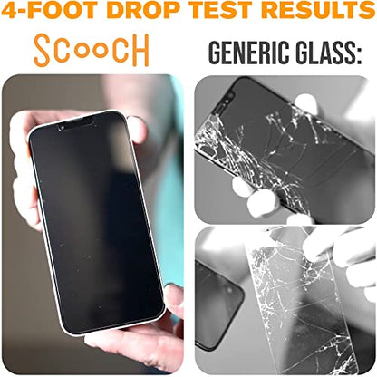 Scooch (5-in-1 Compatible with iPhone 15 Pro Screen Protector (3-Pack) with Camera Lens Protector (2-Pack) Premium 9H Tempered Glass, Anti-Scratch, Anti-Fingerprint, Impact Resistant - size: iPhone 15 Pro