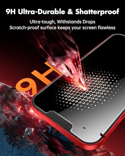 UNBREAKcable 4PCS Screen Protector for iPhone 14 Plus - 2 Privacy Tempered Glass+ 2 Clear Glass Double Shatterproof [Installation Frame] [9H Hardness] [Case Friendly] Anti-Scratch iPhone 6.7 inch - size: iPhone 14 Plus