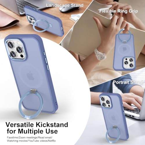 Magnetic for iPhone 16 Pro Max Case with Ring Stand, Sierra Blue - color: Sierra Blue, size: Iphone 16 Pro Max 6.9 inches