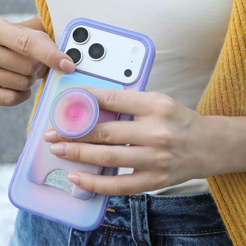 PopSockets Phone Wallet for MagSafe with Grip- Aura - color: Aura, style: MagSafe