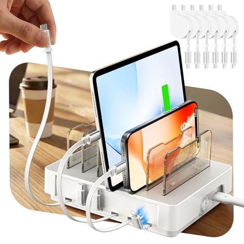 SooPii HomeHub H1 60W Charging Station for Multiple Devices, White - color: White