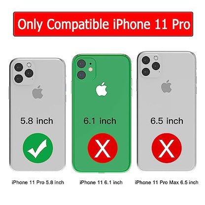 Battery Case for iPhone 11 Pro, Upgraded 10000mAh Battery Pack Rechargeable Charger Case with Carplay Wireless Charging Compatible with iPhone 11 Pro (5.8 inch) External Charging Clip(Black) - size: iPhone 11 Pro