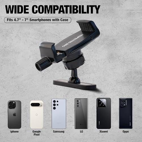 Magnetic Golf Cart and Gym Phone Holder, Adjustable 360° Secure Golf Phone Mount Caddy, Compatible with iPhone/Samsung/Pixel and Smartphones, Golf Cart Accessories, Gym and Workout Accessories