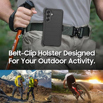 Compatible for Samsung S26 Rugged Case with Belt Clip Holster & Built-in Screen Protector, Heavy-Duty Full-Body Shockproof Cover, Military-Grade Protective Phone Case (Pro) - color: Pro