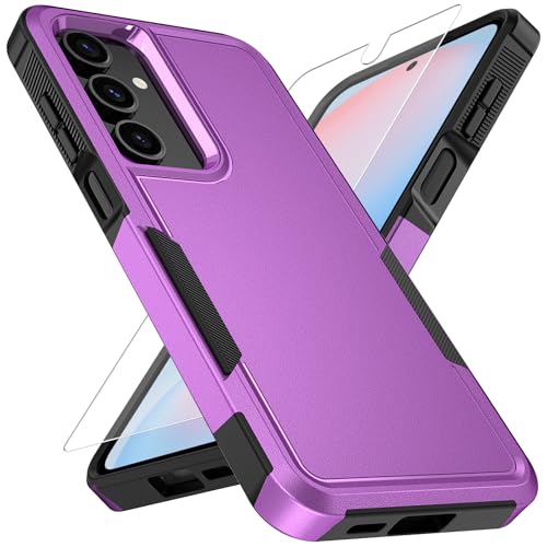 Vinve for Samsung Galaxy A16 5G Case with HD Screen Protector, 10 FT Military Grade Drop Protection, Anti-Slip Breathable Design, Heavy Duty Shockproof Protection Phone Case, Purple - color: Purple, size: Galaxy A16 5G