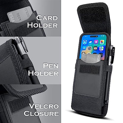 Cell Phone Belt Case for iPhone & Pro (17 16 15 14 13 12 11 XS) - size: iPhone (X to 17 Pro)
