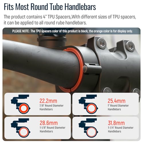 Bike Phone Mount,Motorcycle Phone Holder with Universal Adapter,Out Front Bicycle Handlebar Mount for Mountain Road EBike,Scooter,Moto,MTB,Quick Release 【Series C - 1st Gen】Angle Adjustment Edition - color: 【1st Gen】Handlebar Mount-Pro-Orange