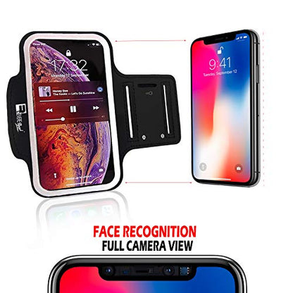 RevereSport Running Armband for iPhone 11 Pro Max. Sports Phone Case Holder for Runners and Gym Exercise (6.5")