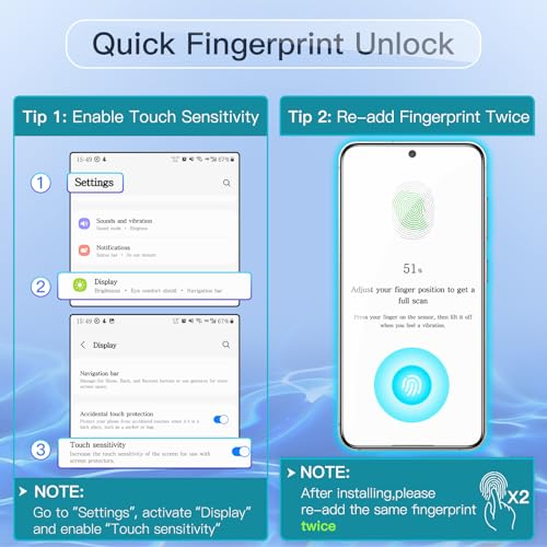 JETech Privacy Screen Protector for Samsung Galaxy S24 Plus, 2-Pack - size: Galaxy S24 Plus