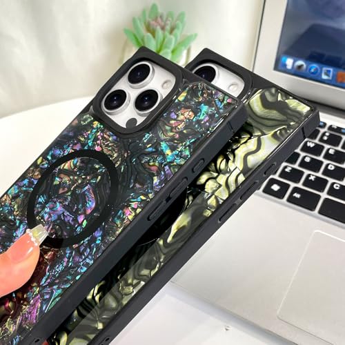 AIGOMARA Magnetic Rectangle for iPhone 16 Pro Case, Abalone Shell - color: Abalone, size: iPhone 16 Pro