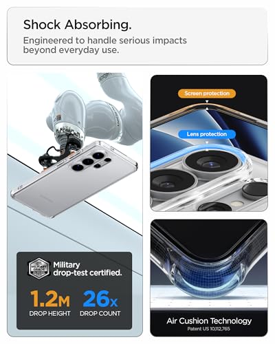 Spigen for Galaxy S26 Ultra Case, Ultra Hybrid [No Magnet Ring][Anti-Yellowing] - Crystal Clear - color: Crystal Clear, size: Galaxy S26 Ultra
