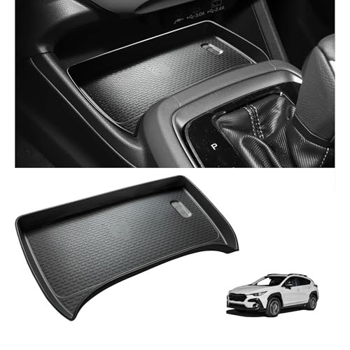 Wireless Charging Protective Mat for Subaru Crosstrek/Impreza 2026 2025 2024 Accessories Center Console Wireless Charger Anti-Slip Cover Pad Heat Insulation Silicone Waterproof Easy to Clean Black - size: for Subaru Crosstrek/Impreza 2024 2025